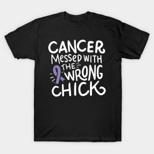 Cancer Survivor Fighter Chemo Lavender Ribbon T-Shirt